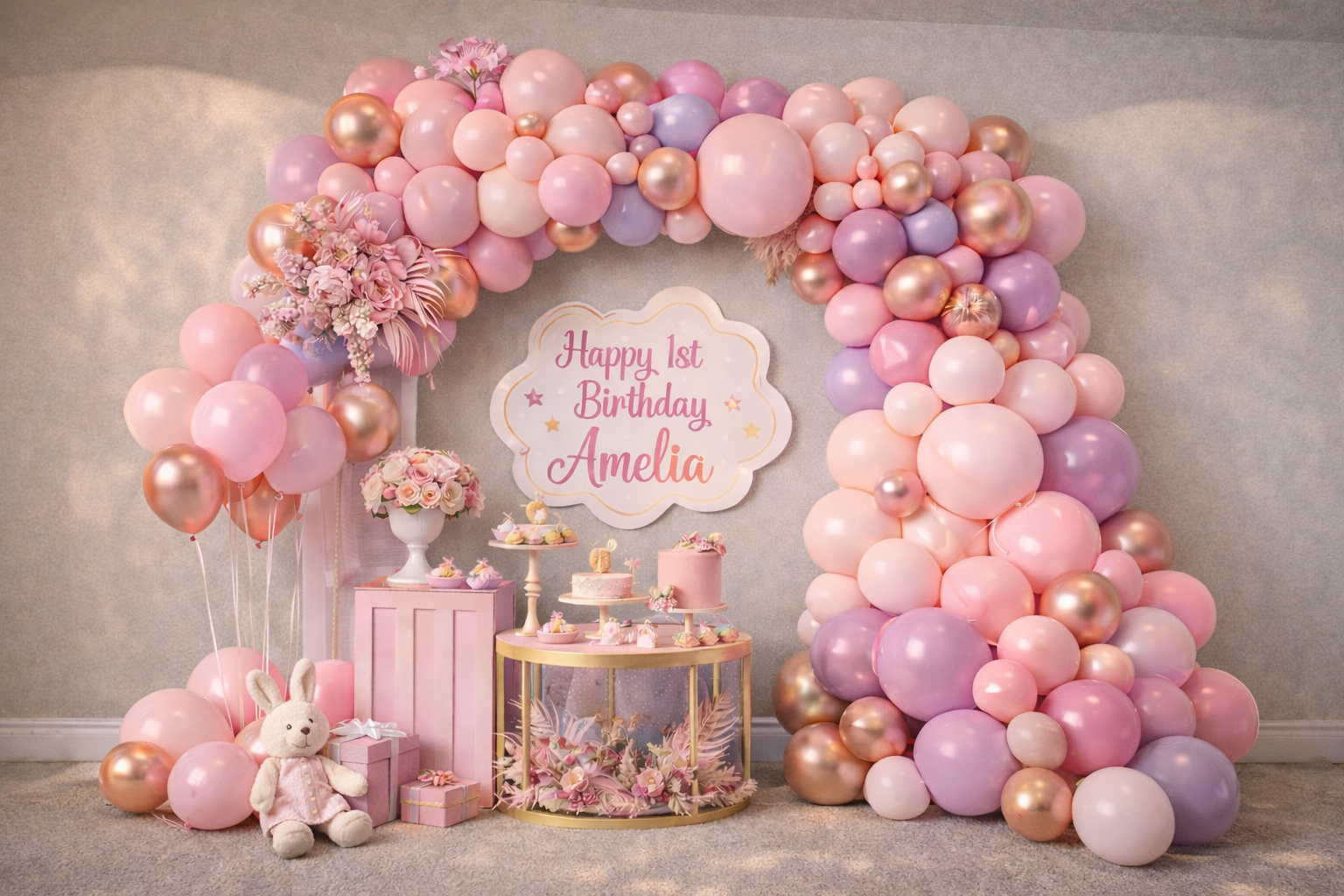 Birthday balloon arch Kent by Little Moment Studio Sittingbourne