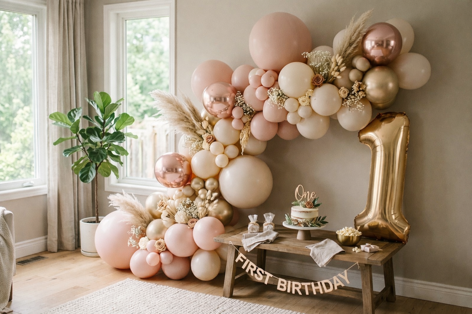 First birthday balloon ideas and styling tips Kent