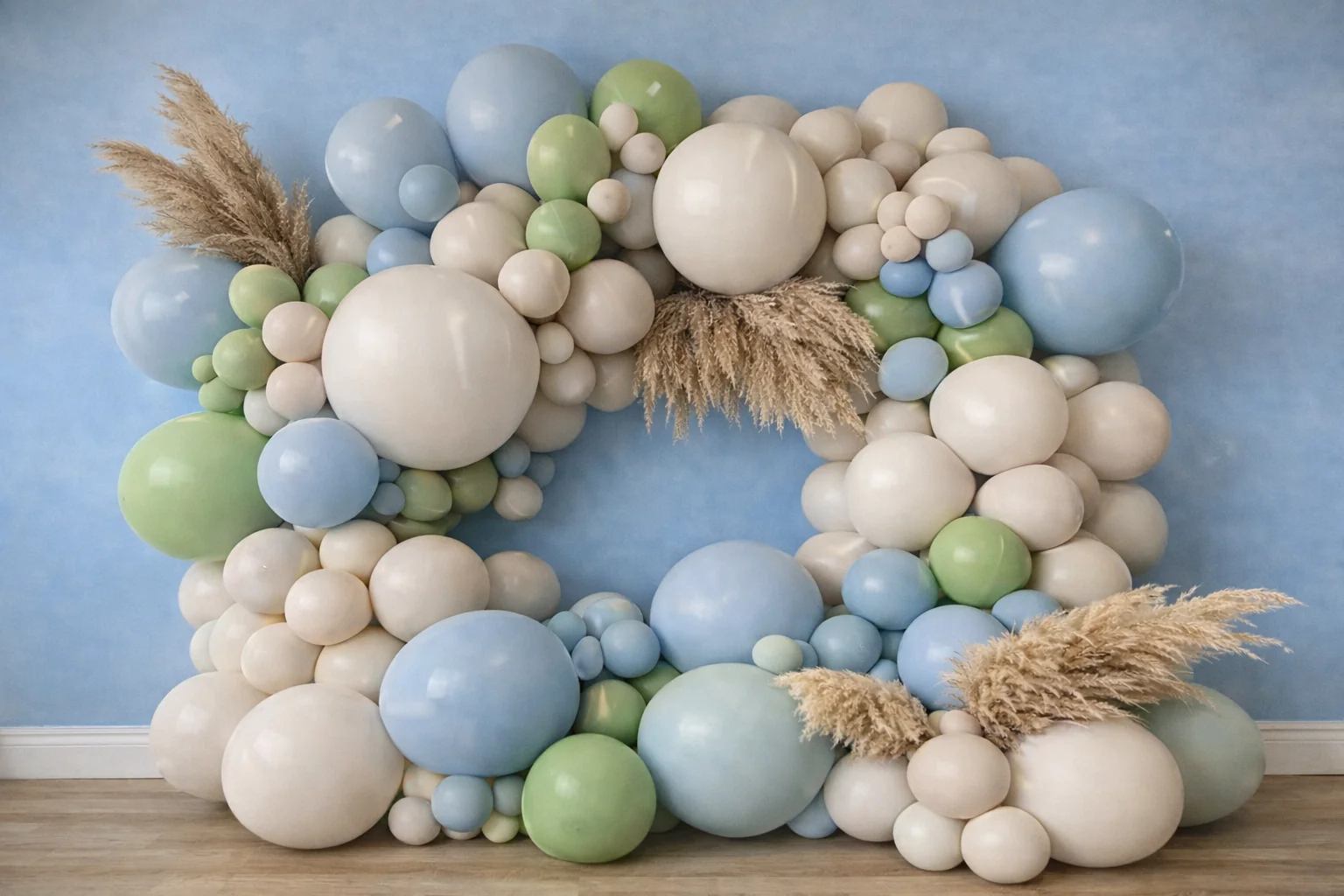 Balloon garland installation Medway Kent by Little Moment Studio