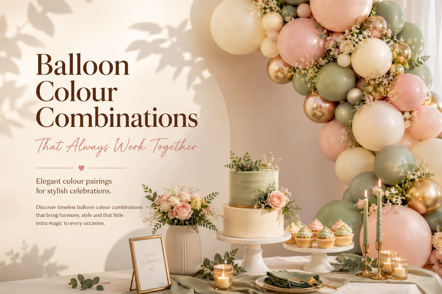 Balloon garland styled by Little Moment Studio for a Medway baby shower