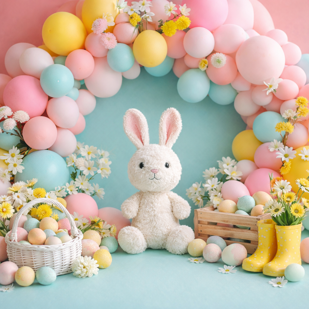 Easter balloon decorations and styling by Little Moment Studio in Kent