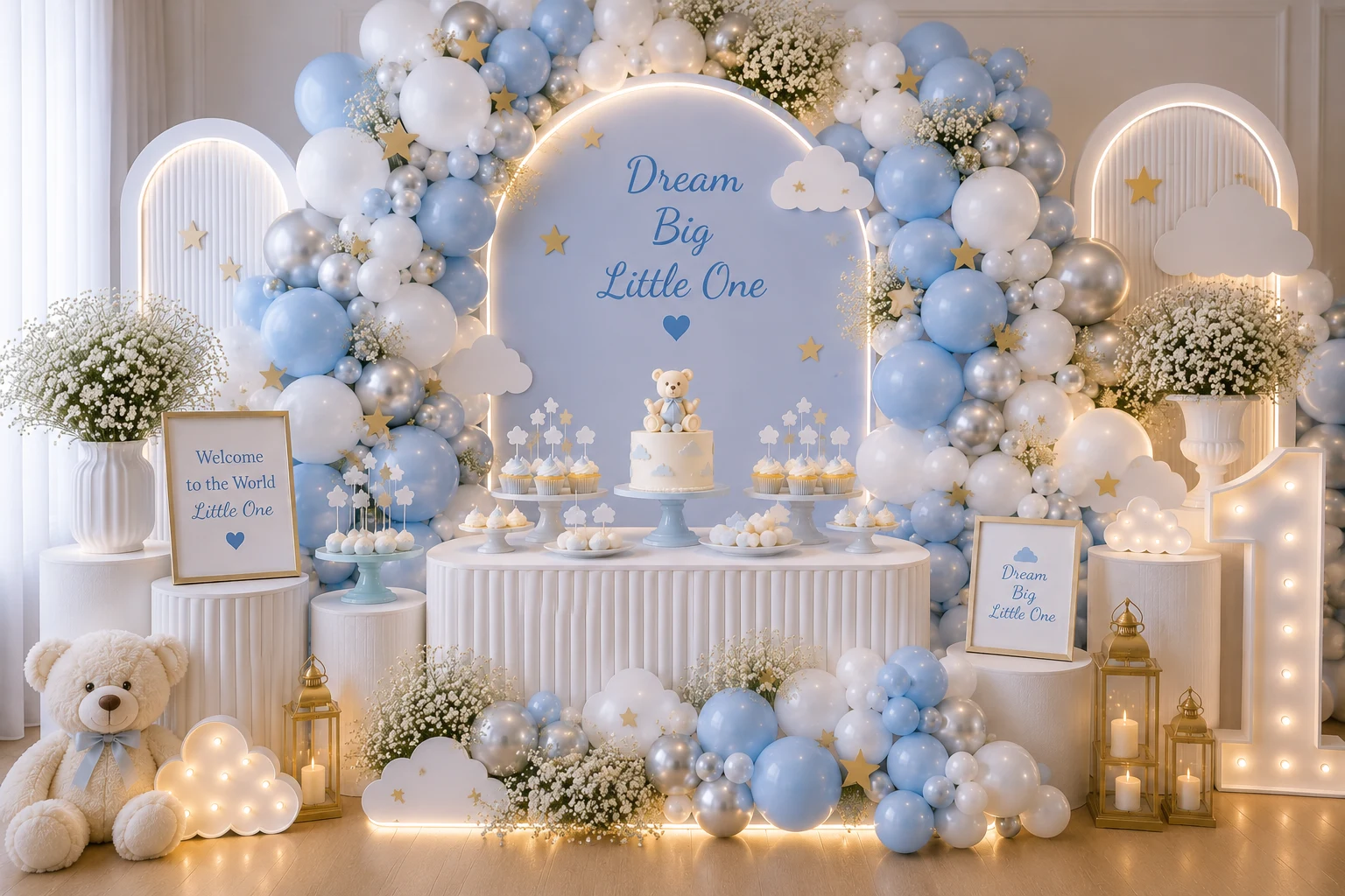 The Sky Celebration Grand Luxe — statement cloud balloon installation by Little Moment Studio
